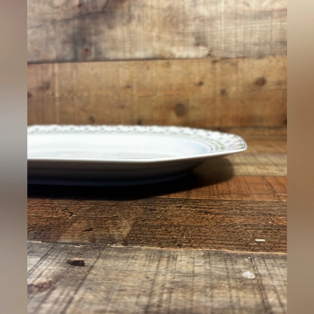RARE Christopher Stuart Bail Hai Floral 14” Oval Serving Platter RETIRED